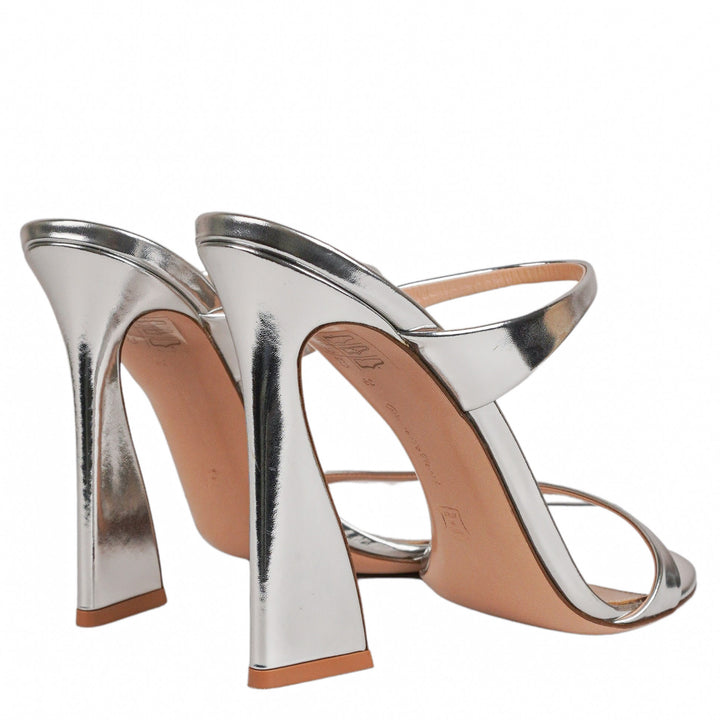 Gianvito Rossi Aura Mules in Silver - Discounts on Gianvito Rossi at UAL