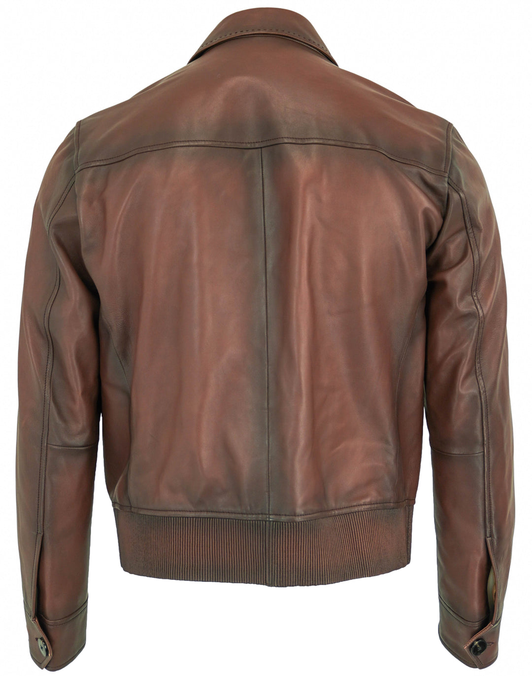 Boss Button Front Leather Jacket in Brown - Discounts on Hugo Boss at UAL