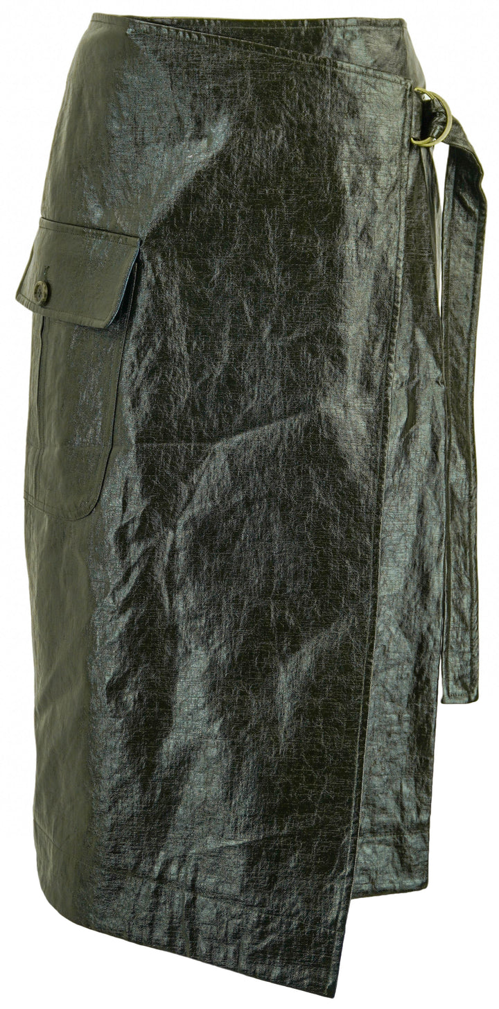 Ulla Johnson Coated Mila Skirt in Cypress - Discounts on Ulla Johnson at UAL