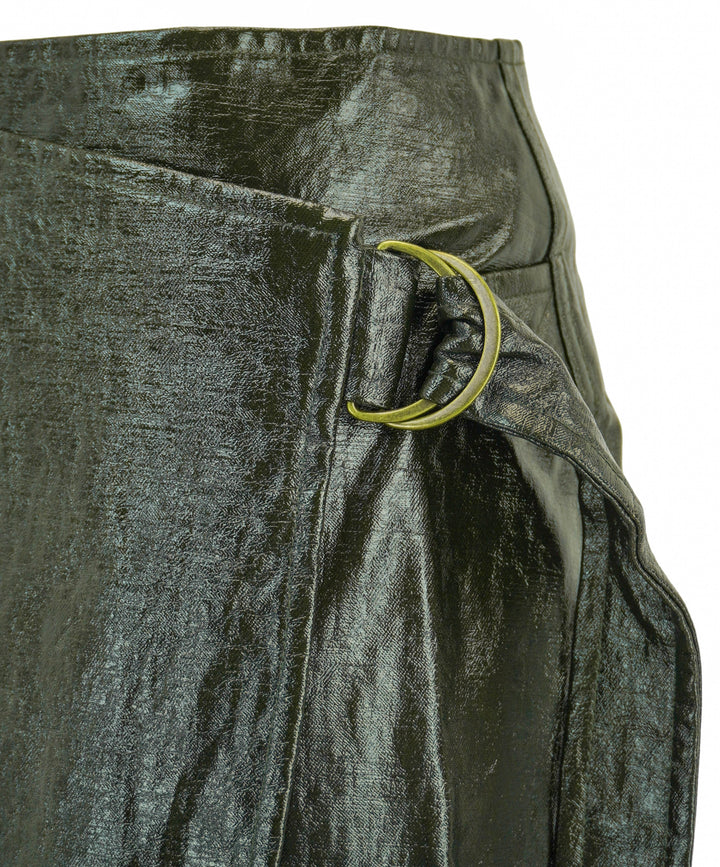 Ulla Johnson Coated Mila Skirt in Cypress - Discounts on Ulla Johnson at UAL