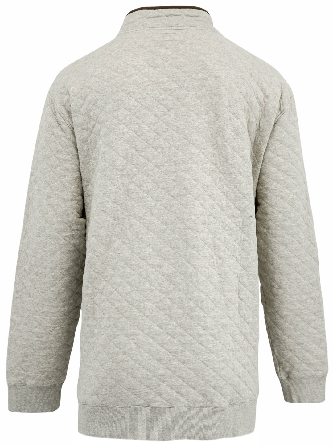 Faherty Epic Quilted Pullover in Oatmeal Melange - Discounts on Faherty at UAL