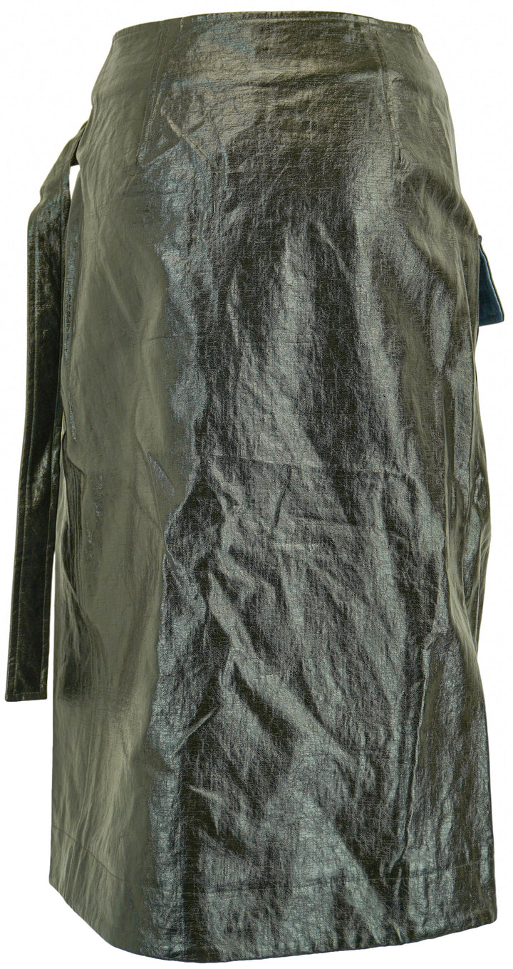 Ulla Johnson Coated Mila Skirt in Cypress - Discounts on Ulla Johnson at UAL