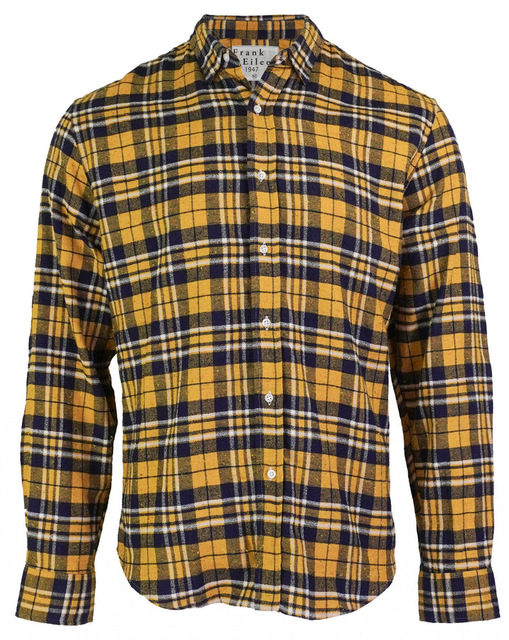 Frank & Eileen Finbar Shirt in Yellow and Navy Plaid - Discounts on Frank & Eileen at UAL
