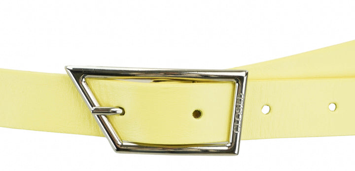 Closed Leather Belt in Yellow - Discounts on Closed at UAL