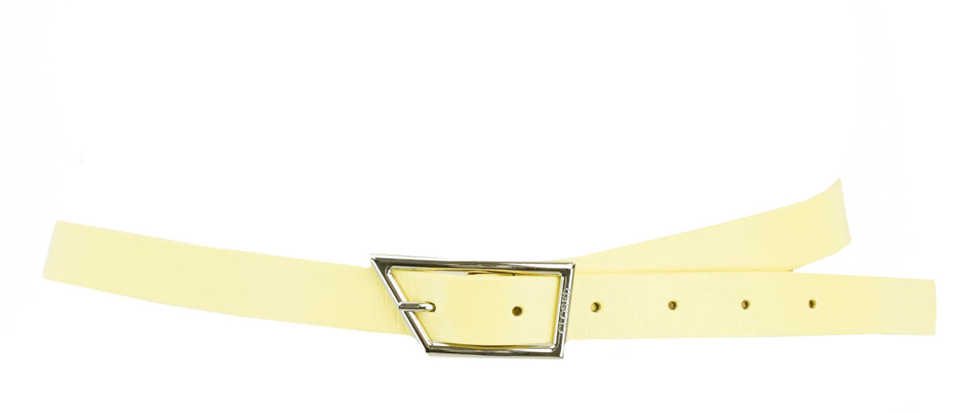 Closed Leather Belt in Yellow - Discounts on Closed at UAL