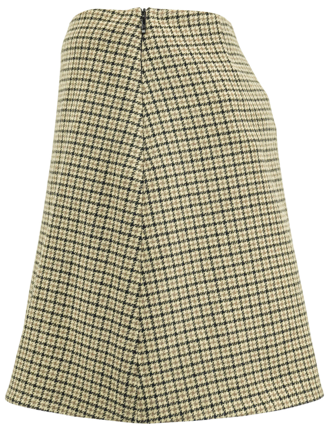 Moncler Checkered Mini Skirt in Beige Multi - Discounts on Moncler at UAL