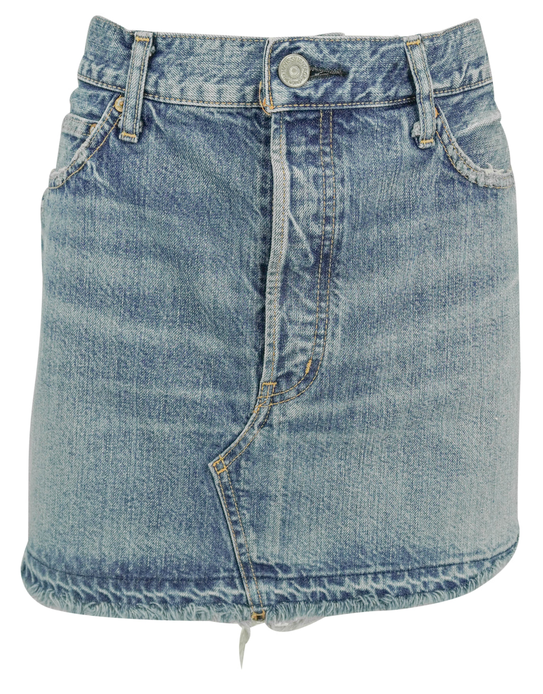 Moussy Vintage Lincoya Denim Mini Skirt in Blue - Discounts on Moussy Vintage at UAL