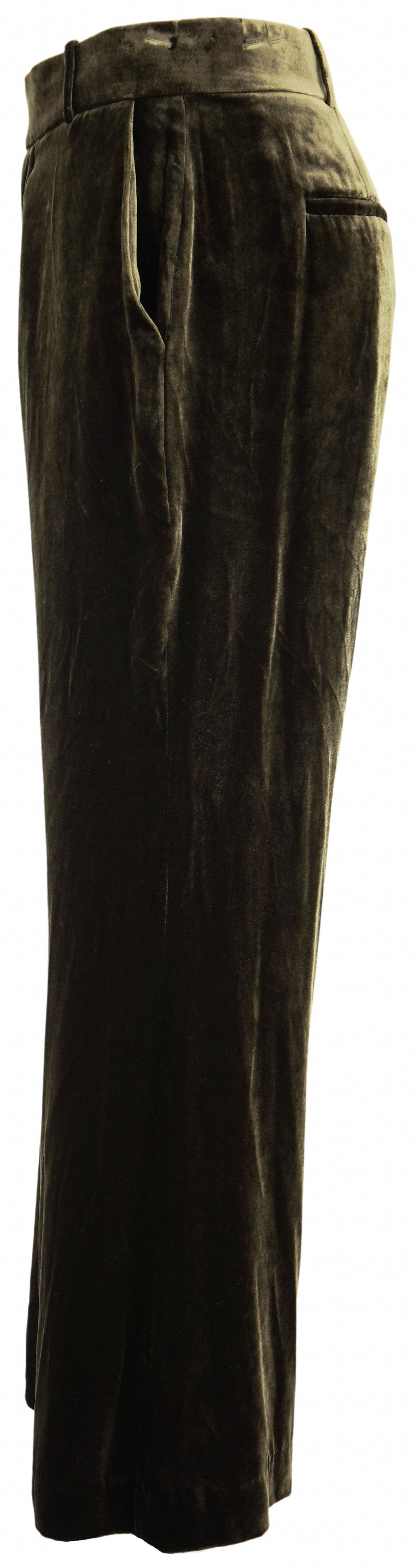 Frame Velvet Flared Trousers in Espresso - Discounts on Frame at UAL