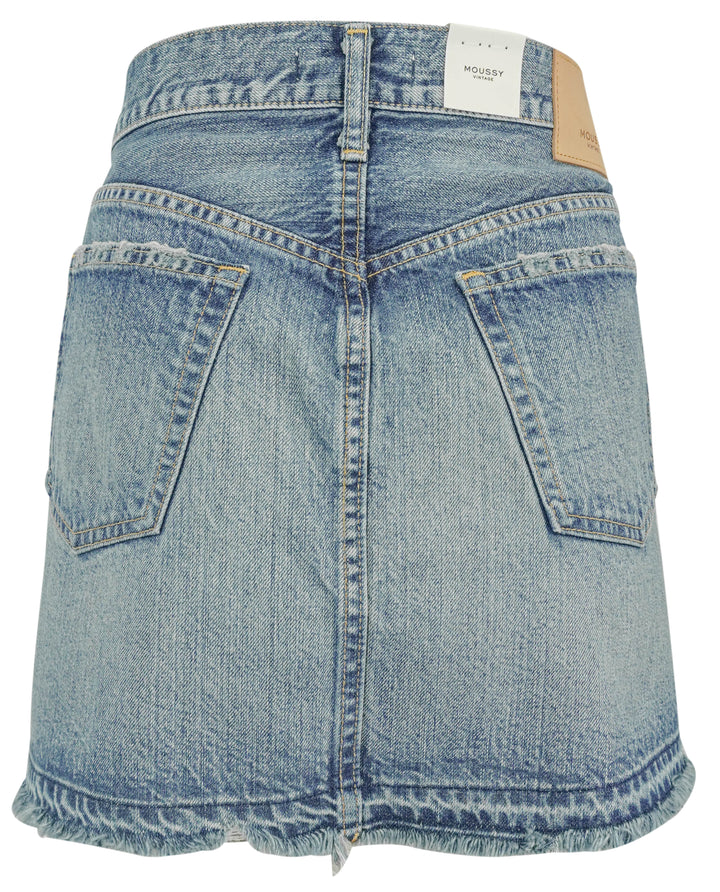 Moussy Vintage Lincoya Denim Mini Skirt in Blue - Discounts on Moussy Vintage at UAL