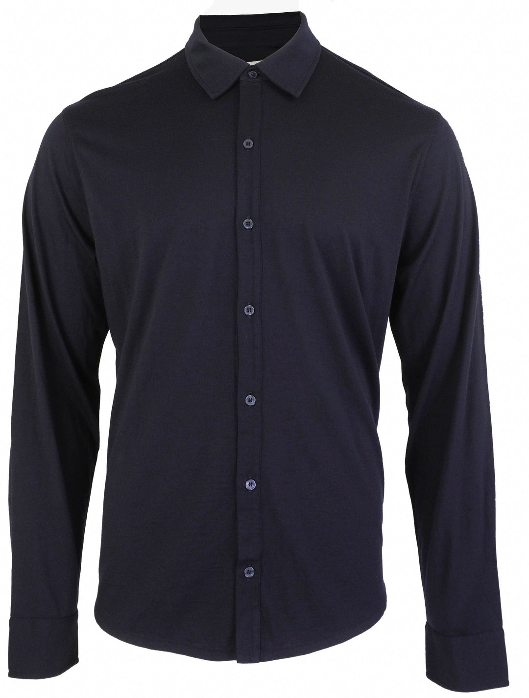 Orlebar Brown Giles Merino Shirt in Night Iris - Discounts on Orlebar Brown at UAL