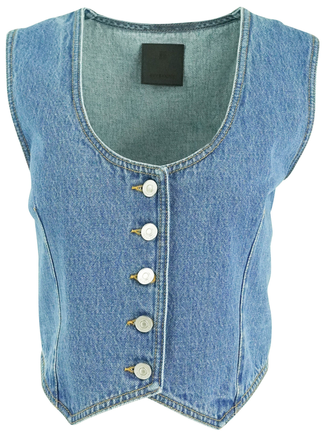 Givenchy Vouyou Denim Vest in Blue - Discounts on Givenchy at UAL
