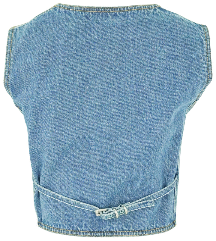 Givenchy Vouyou Denim Vest in Blue - Discounts on Givenchy at UAL