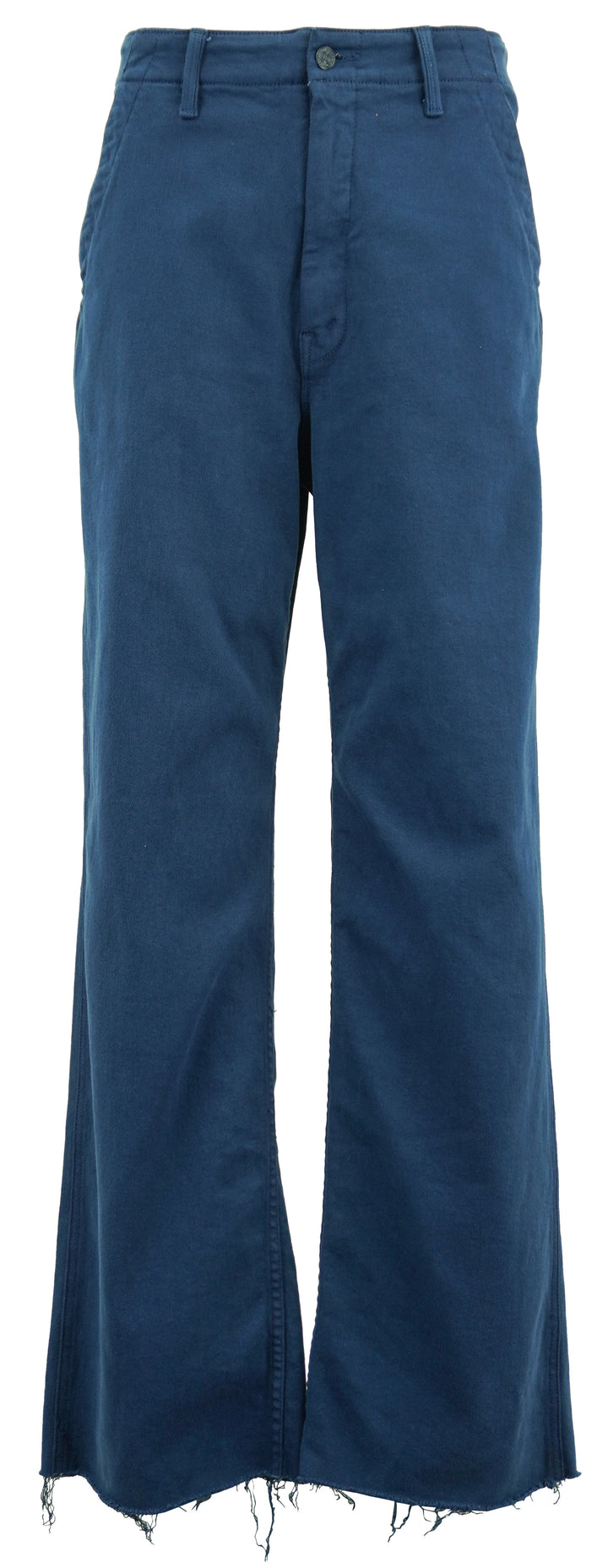 Mother The Major Zip Sneak Fray Jeans in Insignia Blue - Discounts on Mother at UAL