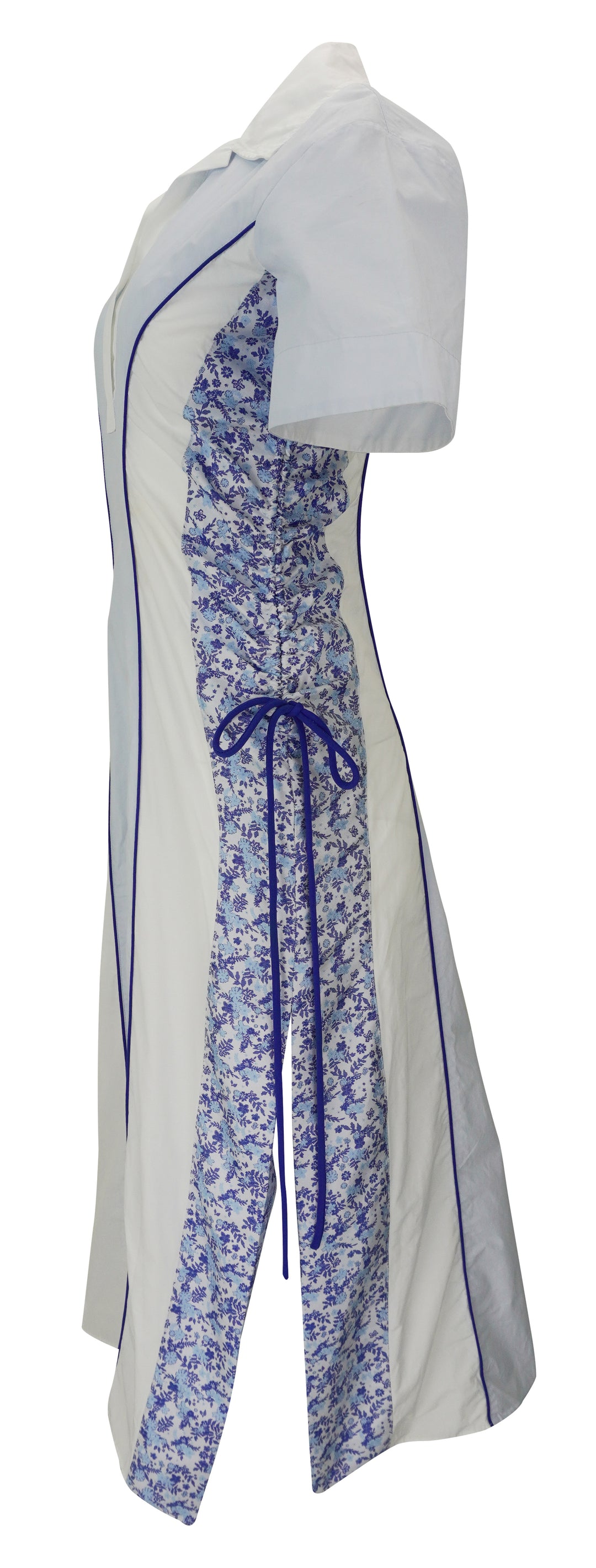 Rosie Assoulin Sporty Spice Dress in Blue and White Multi - Discounts on Rosie Assoulin at UAL