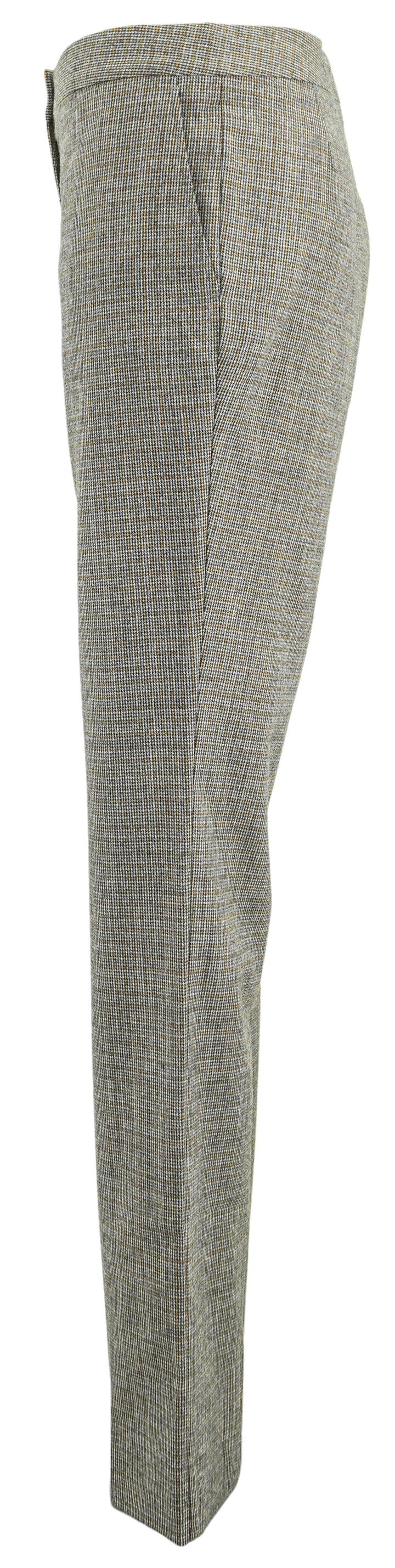 Stella McCartney Straight Leg Trousers in Grey Houndstooth - Discounts on Stella McCartney at UAL