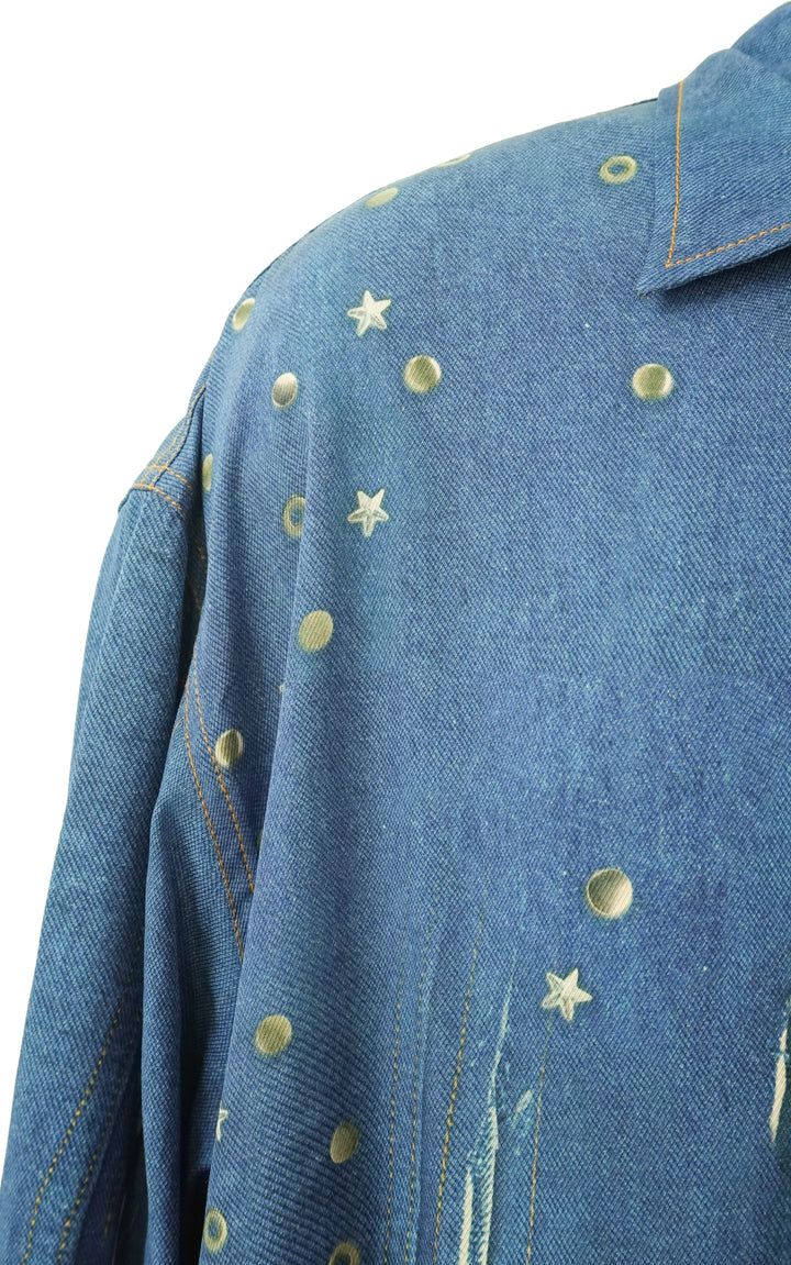 Acne Studios Denim Print Shirt in Blue - Discounts on Acne Studios at UAL