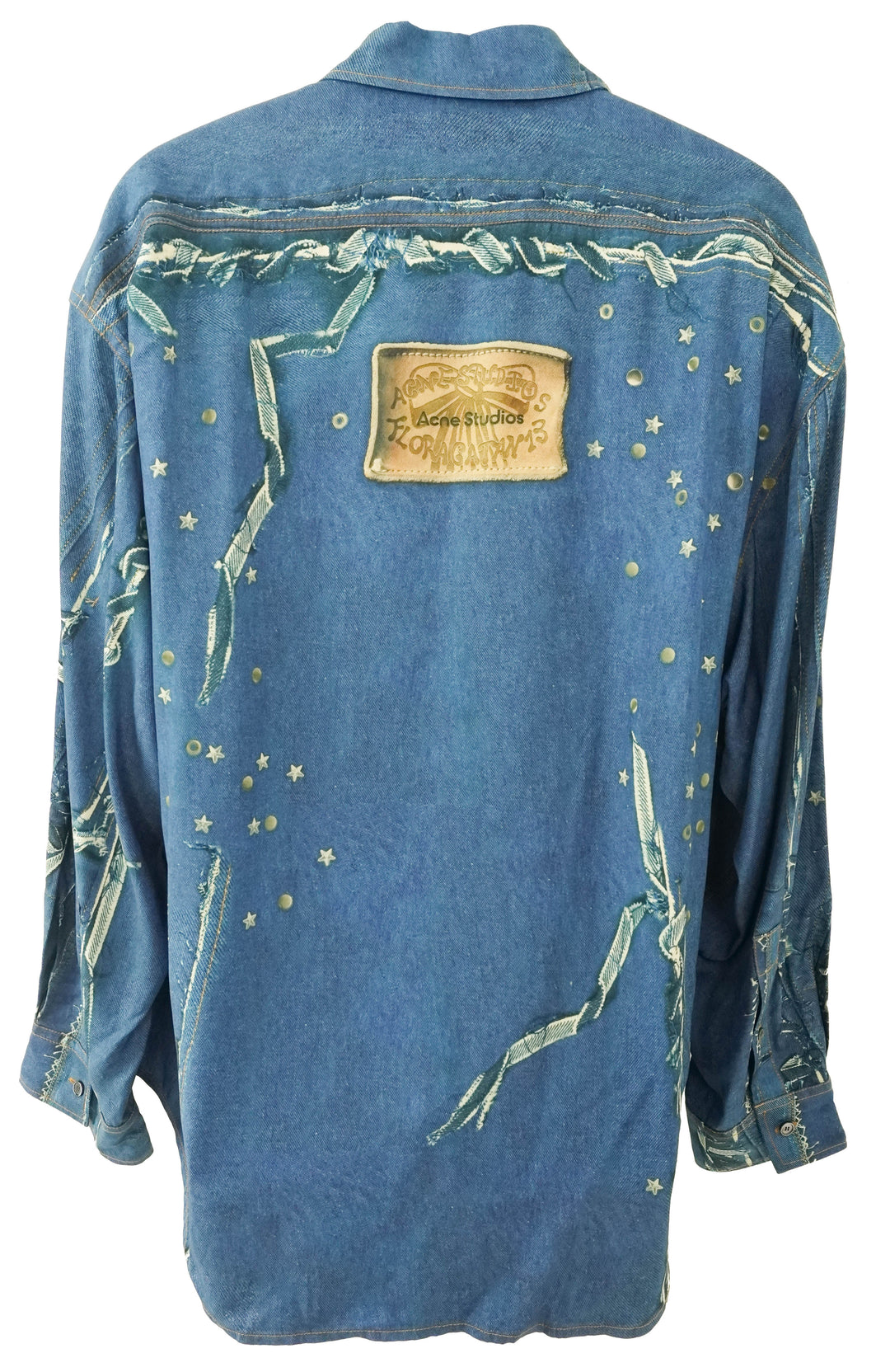 Acne Studios Denim Print Shirt in Blue - Discounts on Acne Studios at UAL