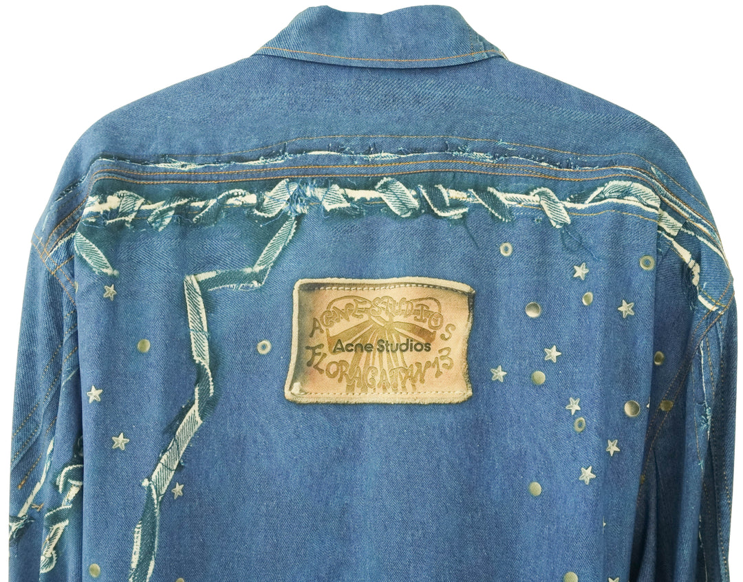 Acne Studios Denim Print Shirt in Blue - Discounts on Acne Studios at UAL