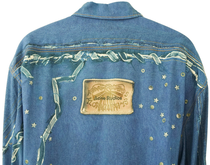Acne Studios Denim Print Shirt in Blue - Discounts on Acne Studios at UAL