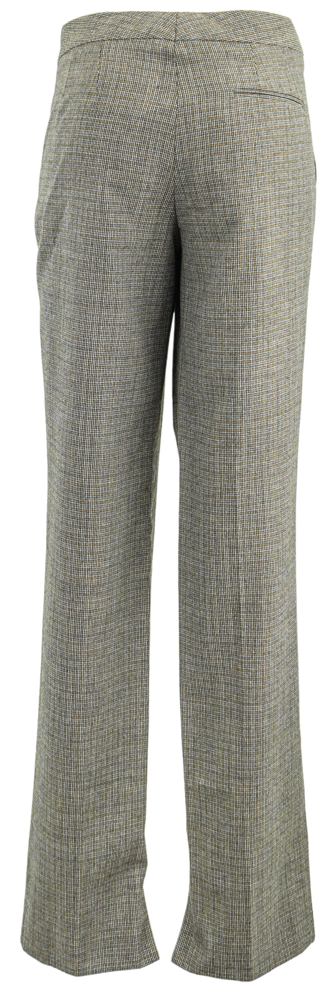 Stella McCartney Straight Leg Trousers in Grey Houndstooth - Discounts on Stella McCartney at UAL