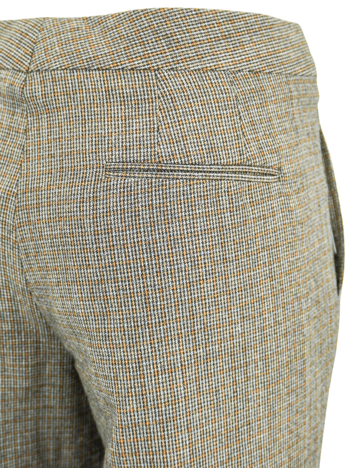 Stella McCartney Straight Leg Trousers in Grey Houndstooth - Discounts on Stella McCartney at UAL