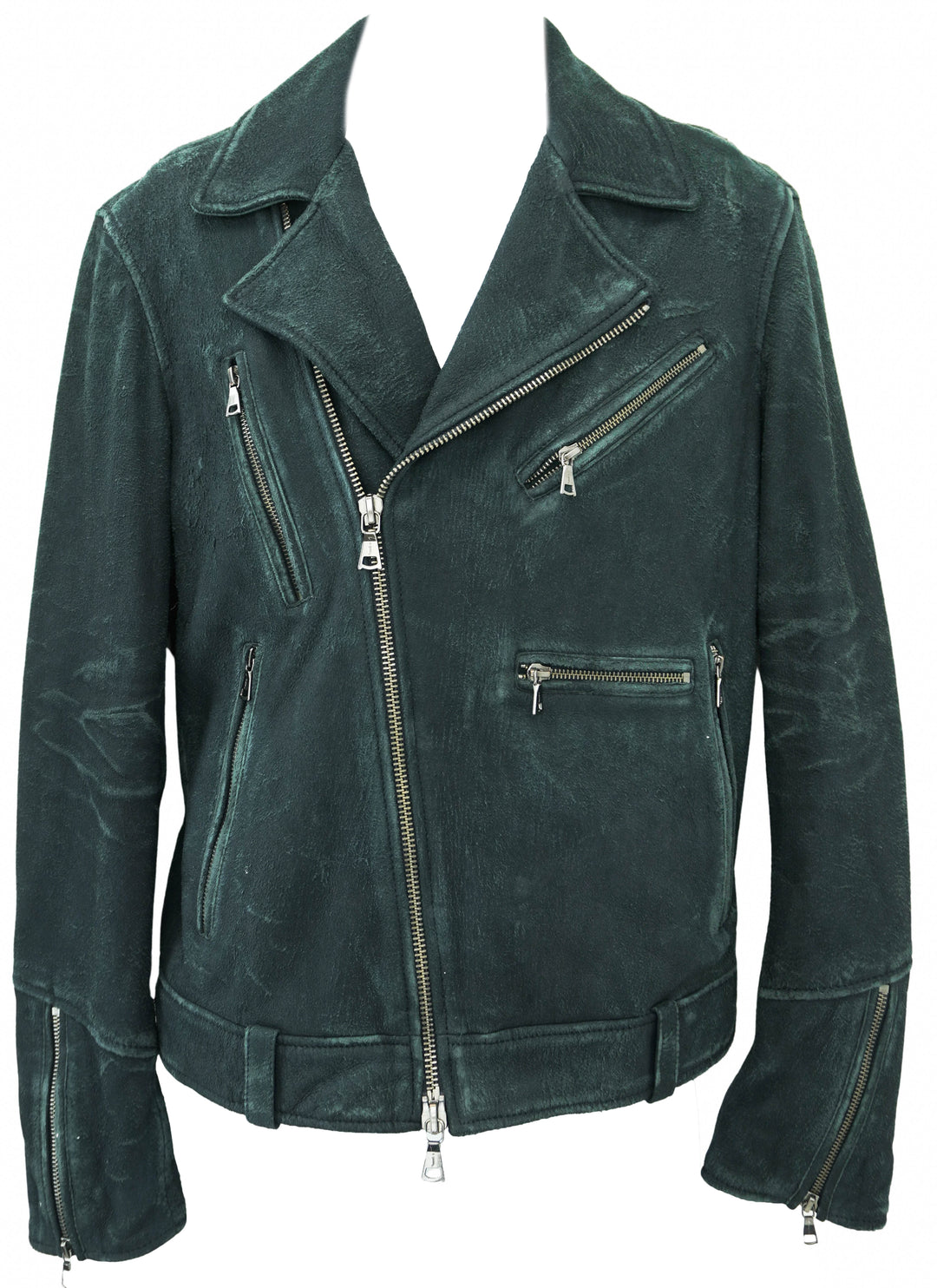 John Varvatos Suede Jacket in Twilight Blue - Discounts on John Varvatos at UAL