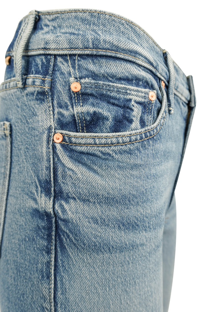 Mother The Outsider Flood Fray Denim in Are We There Yet - Discounts on Mother at UAL