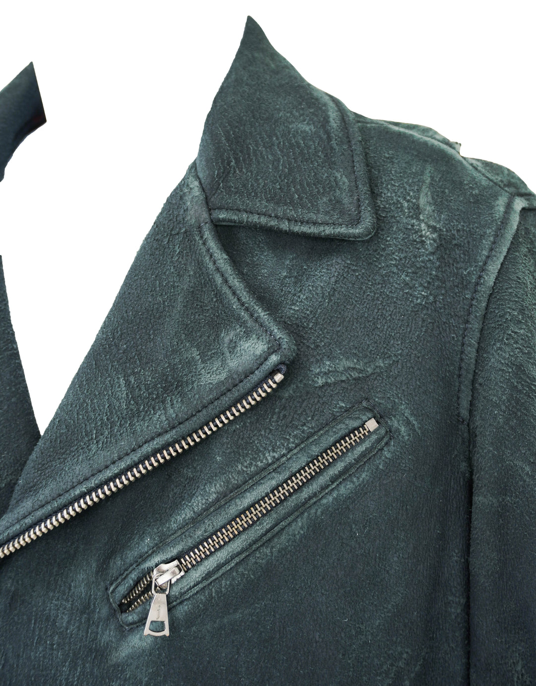 John Varvatos Suede Jacket in Twilight Blue - Discounts on John Varvatos at UAL