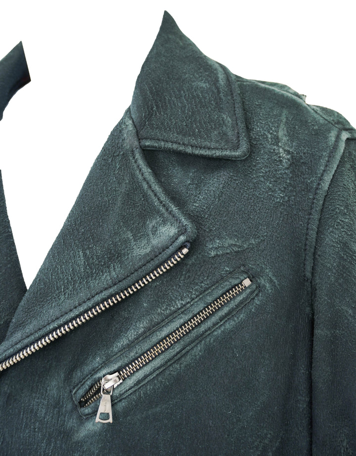 John Varvatos Suede Jacket in Twilight Blue - Discounts on John Varvatos at UAL