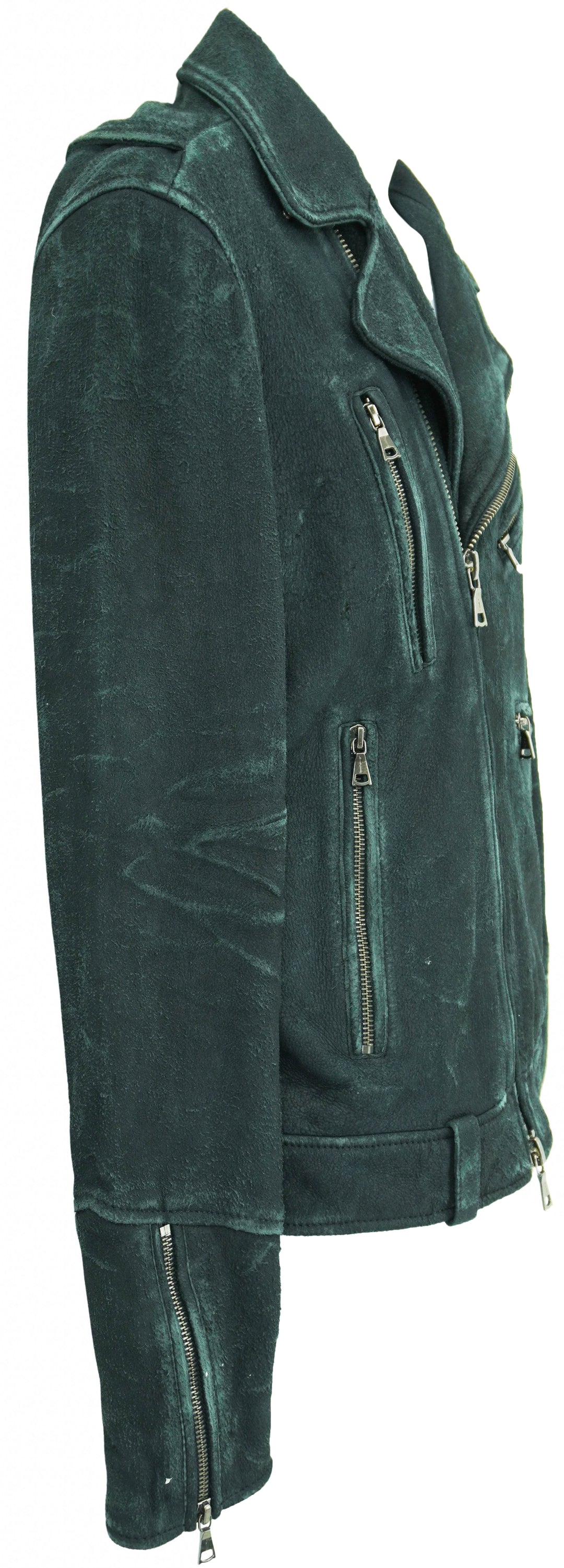 John Varvatos Suede Jacket in Twilight Blue - Discounts on John Varvatos at UAL