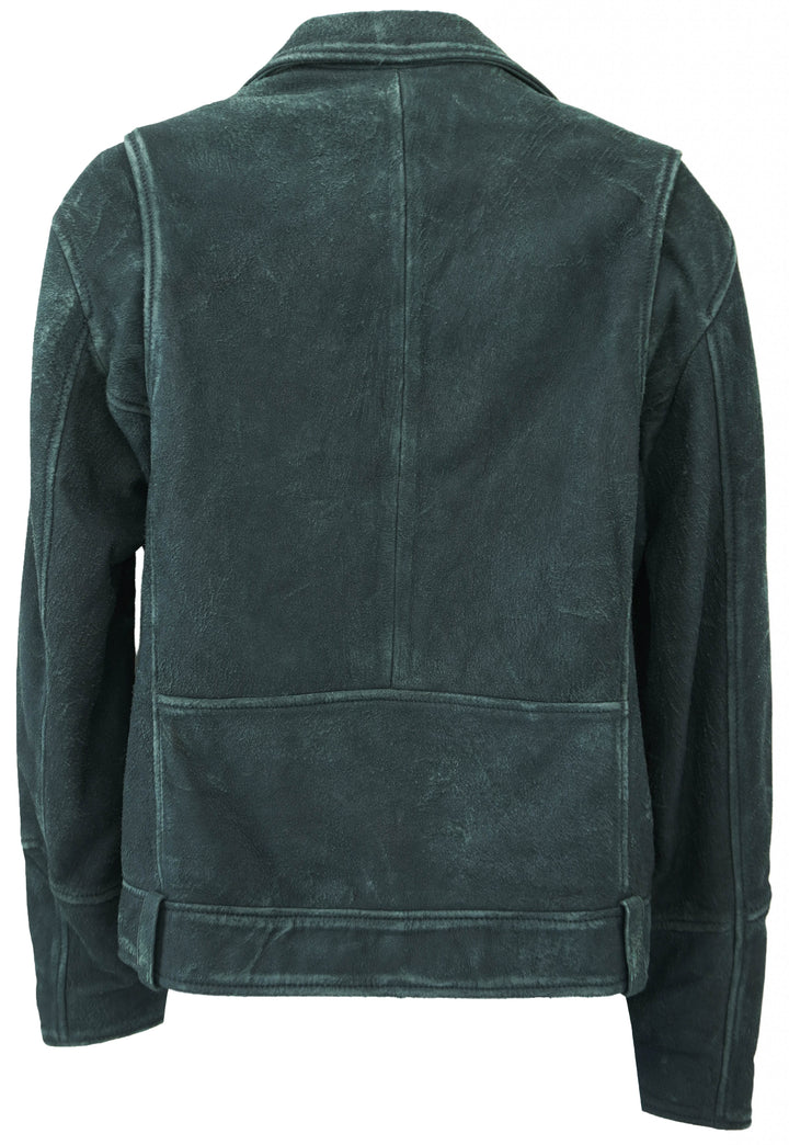 John Varvatos Suede Jacket in Twilight Blue - Discounts on John Varvatos at UAL