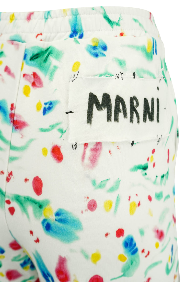 Marni Splash Loopback Organic Cotton Pants in Multi - Discounts on Marni at UAL