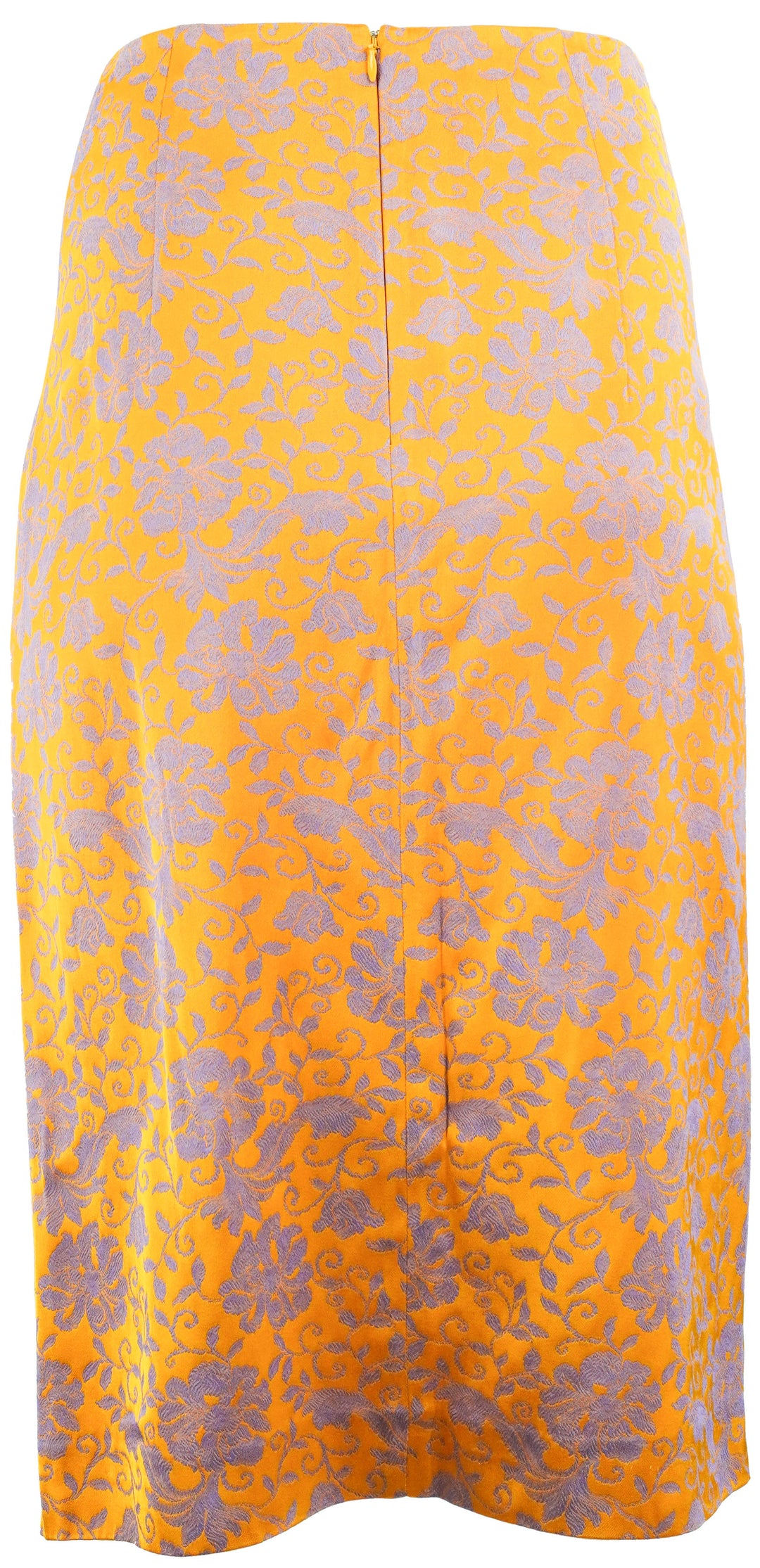 Dries Van Noten Jacquard Floral Printed Skirt in Mandarin - Discounts on Dries Van Noten at UAL
