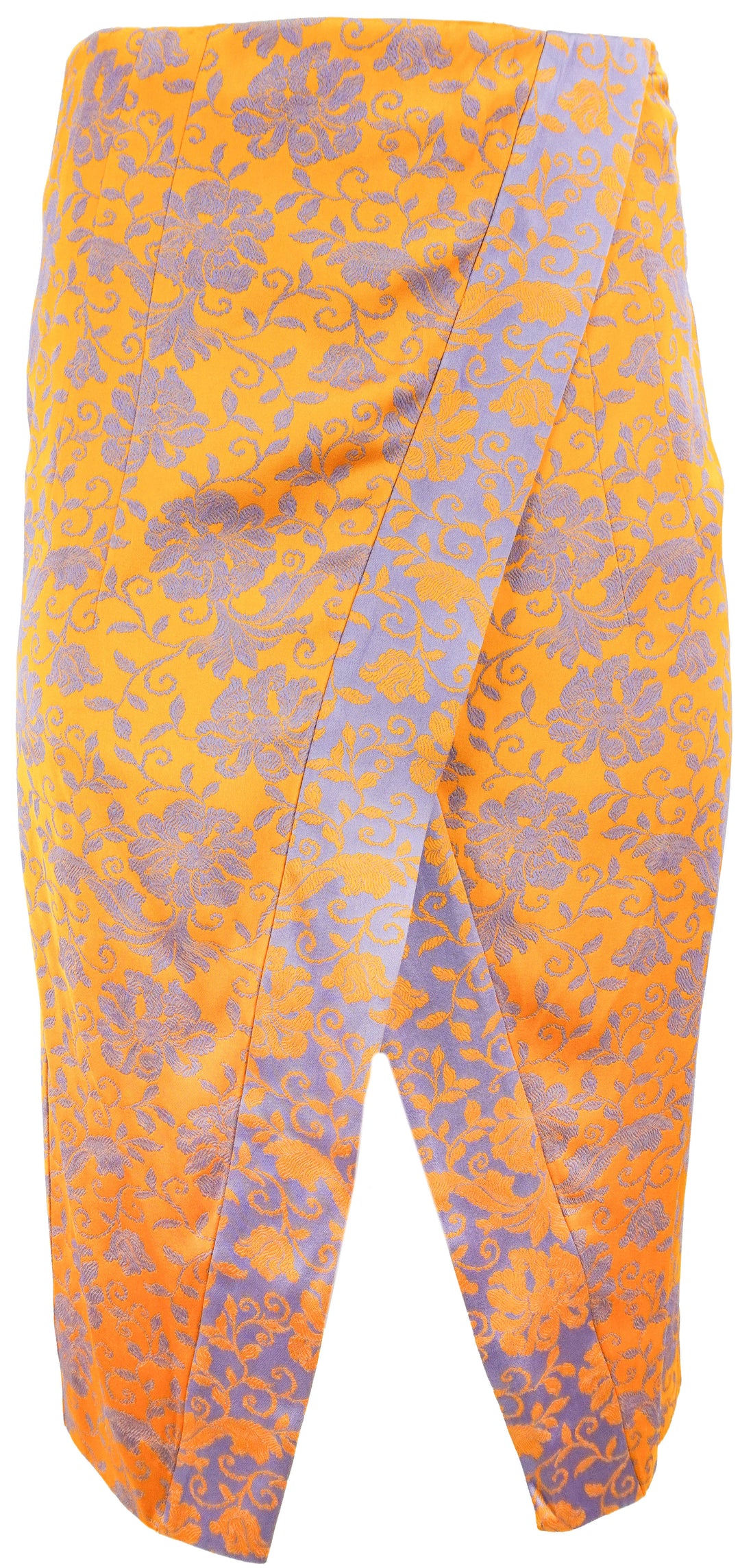 Dries Van Noten Jacquard Floral Printed Skirt in Mandarin - Discounts on Dries Van Noten at UAL