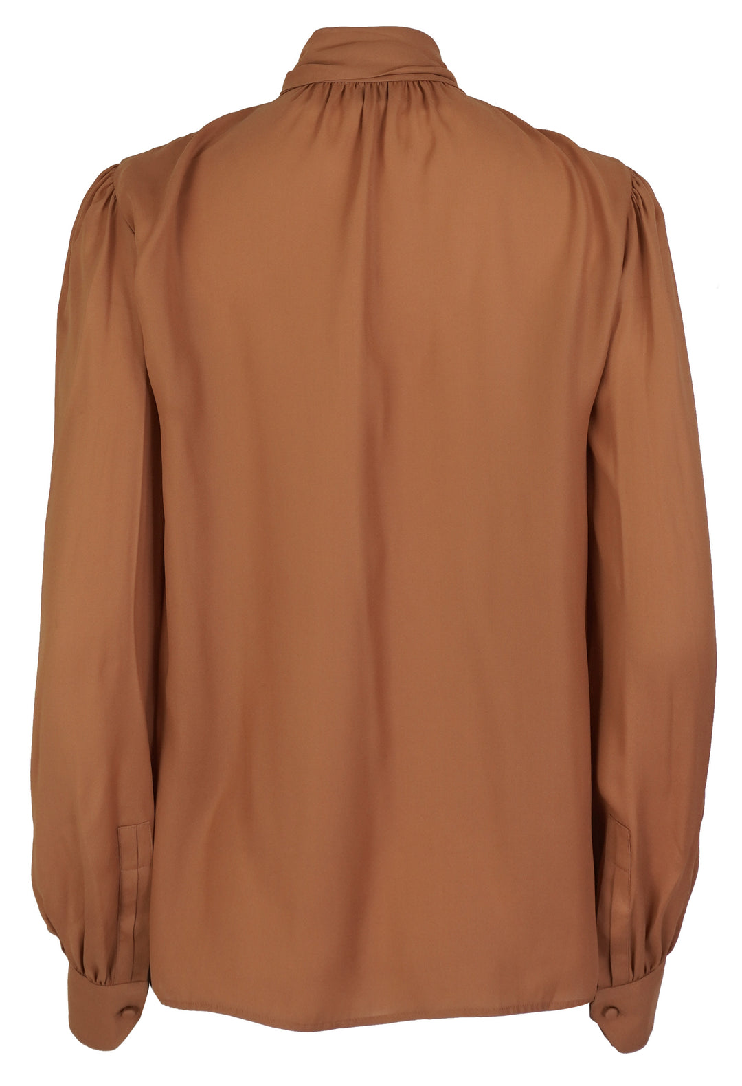 Saint Laurent Tie Blouse in Tannin