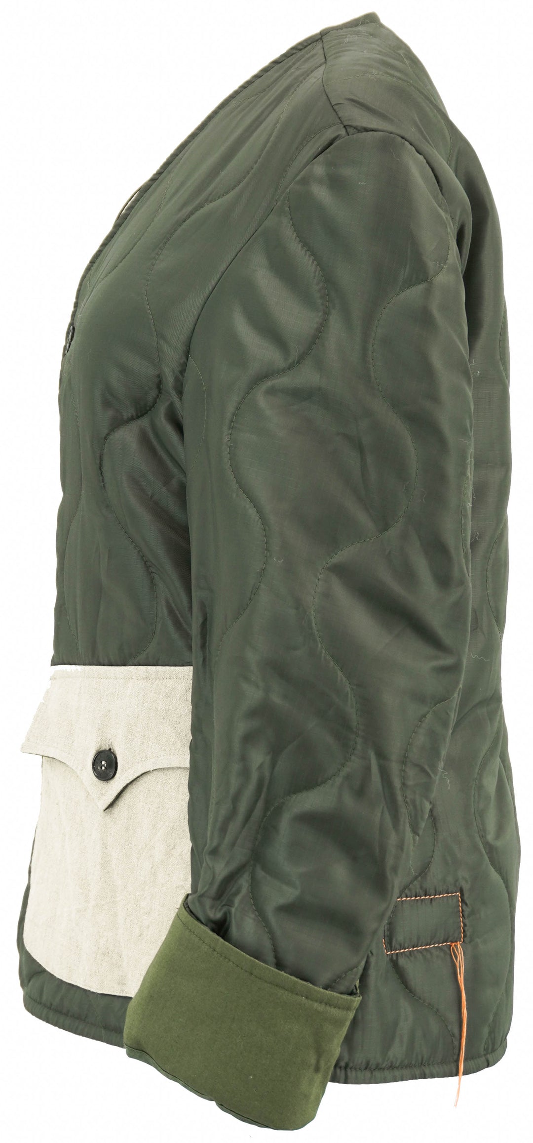 Fortela Quilted Jacket in Dark Green - Discounts on Fortela at UAL