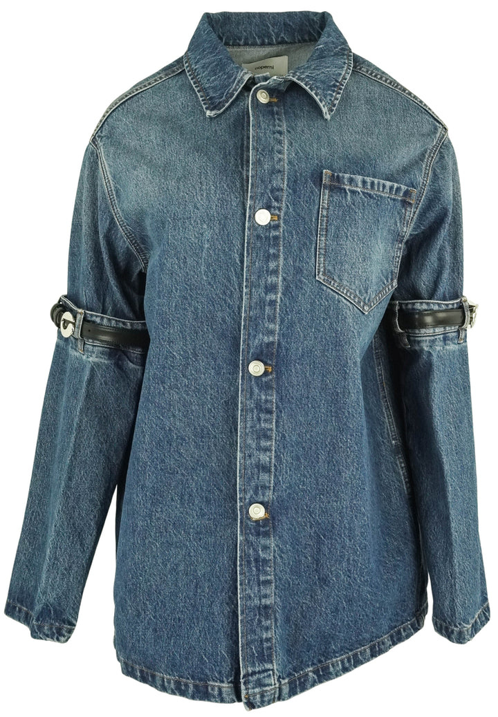 Coperni Elbow Jacket in Denim - Discounts on Coperni at UAL