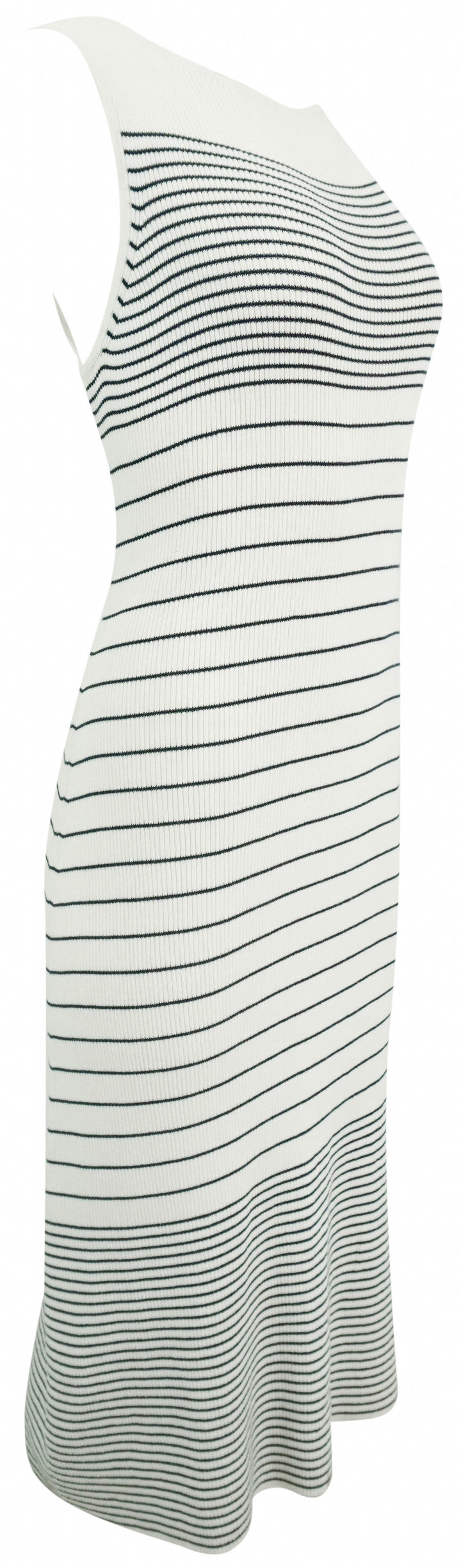 ATM Silk Blend Knit Dress in Chalk/Ink - Discounts on ATM at UAL