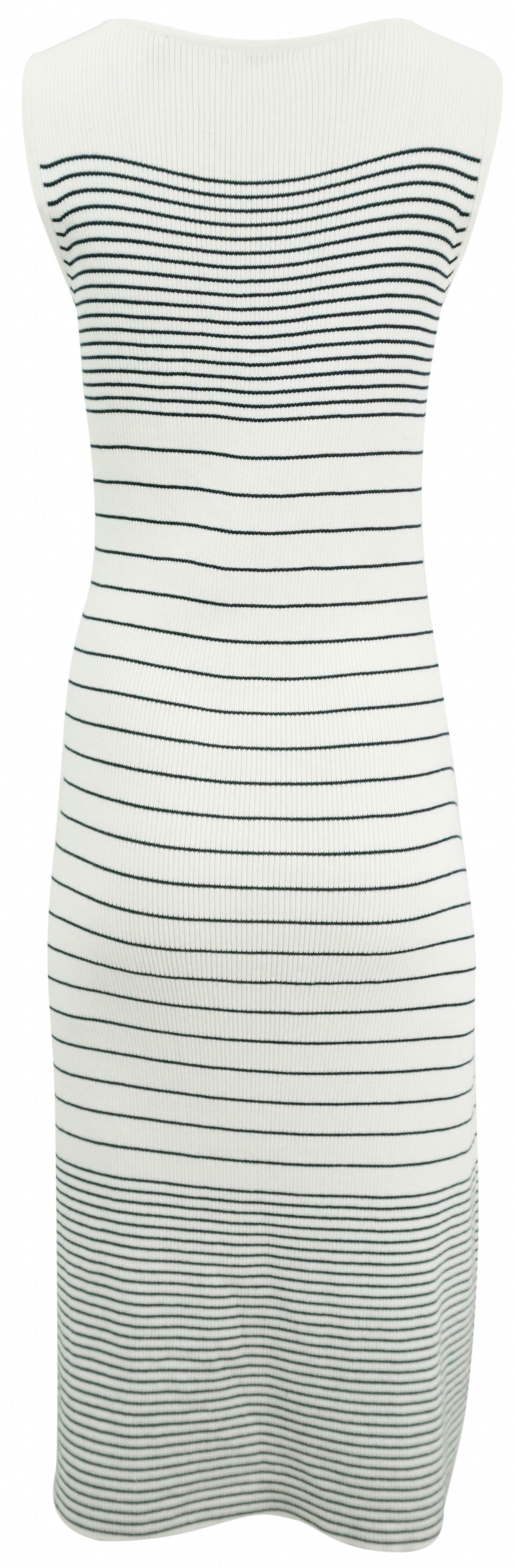 ATM Silk Blend Knit Dress in Chalk/Ink - Discounts on ATM at UAL