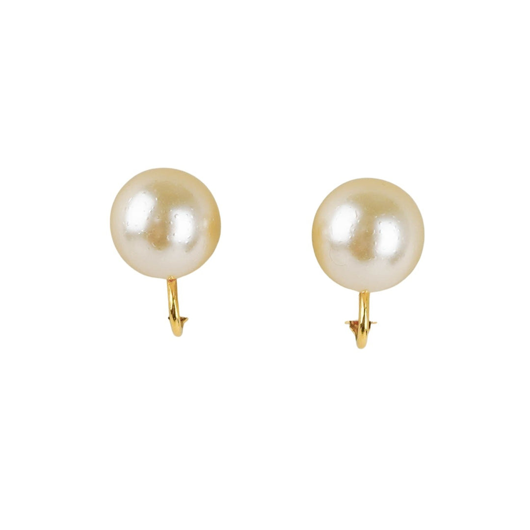 Kenneth Jay Lane Faux Pearl Clip on Earrings