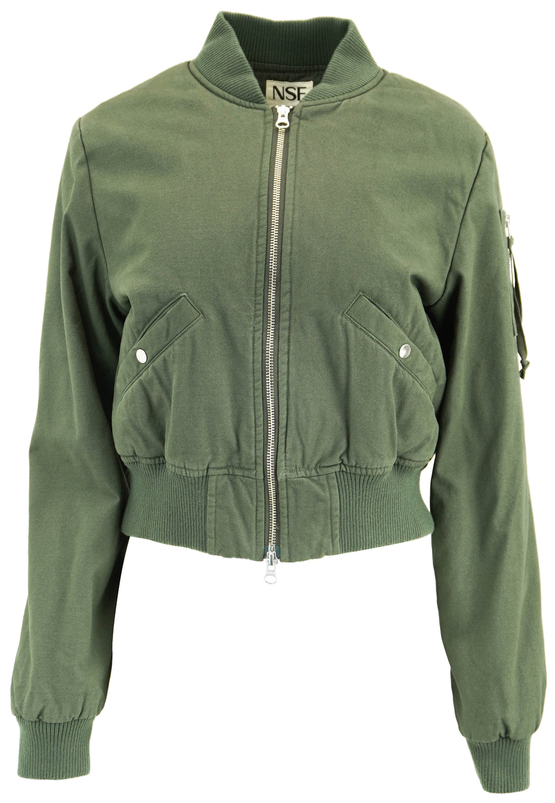 NSF Bomber Jacket in Dark Green - Discounts on NSF at UAL
