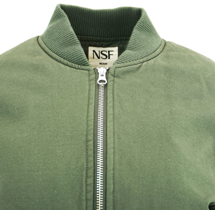 NSF Bomber Jacket in Dark Green - Discounts on NSF at UAL