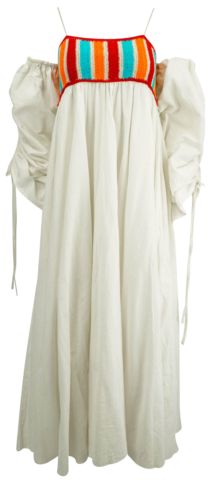 Alexandra Bueno Limoncello Dress in White/Multi - Discounts on Alexandra Bueno at UAL