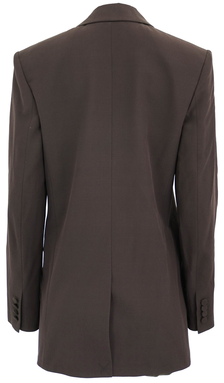 Saint Laurent Single Breasted Blazer in Brown - Discounts on Saint Laurent at UAL