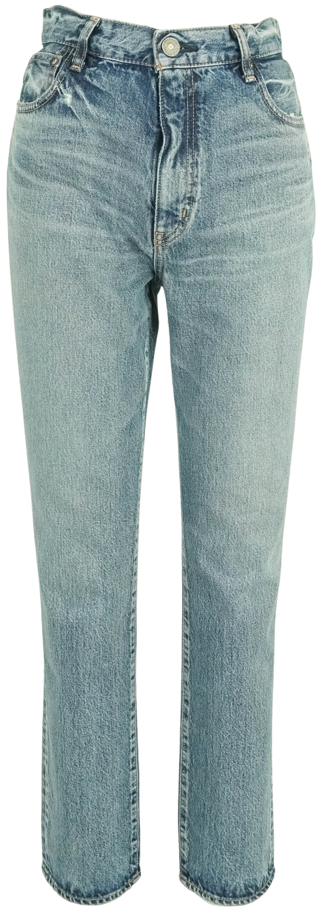 Moussy Vintage Lombard Slim Straight Denim in Blue - Discounts on Moussy Vintage at UAL