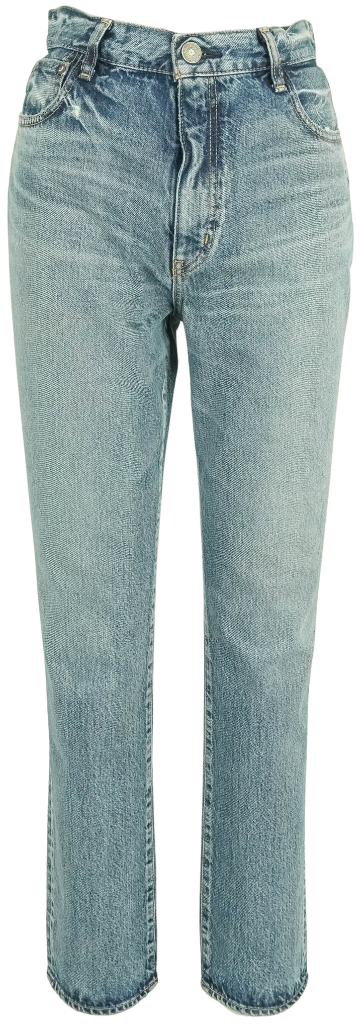 Moussy Vintage Lombard Slim Straight Denim in Blue - Discounts on Moussy Vintage at UAL