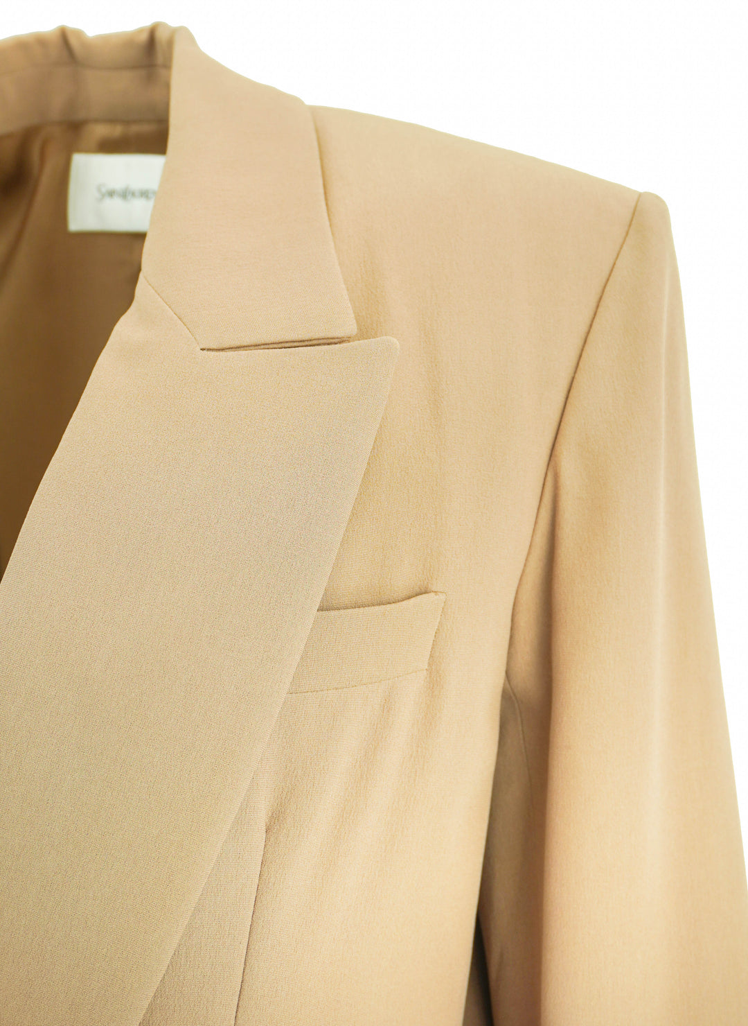 Saint Laurent Single Breasted Blazer in Cappuccino - Discounts on Saint Laurent at UAL