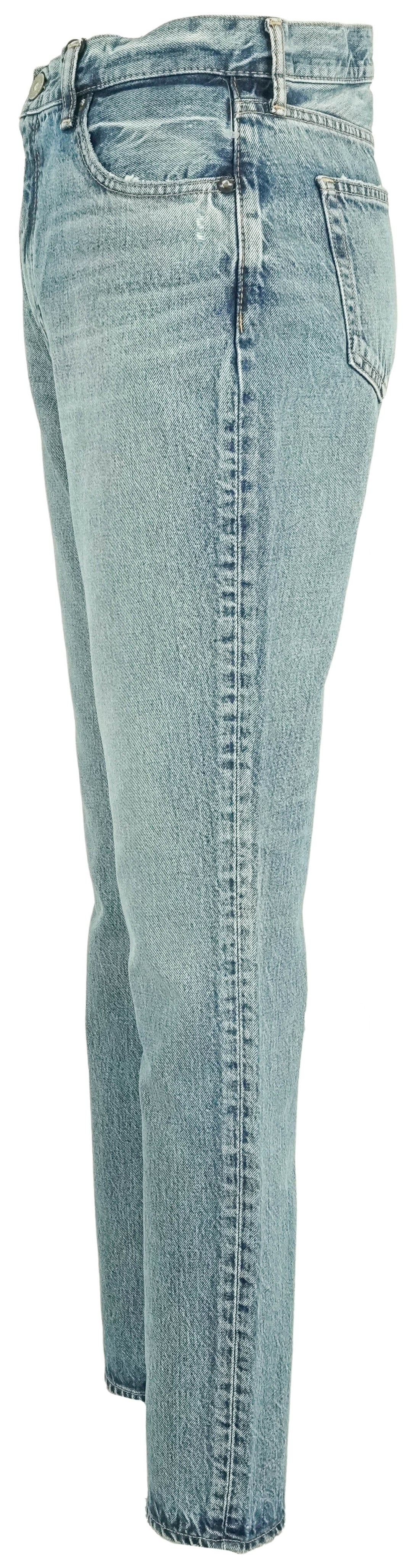 Moussy Vintage Lombard Slim Straight Denim in Blue - Discounts on Moussy Vintage at UAL