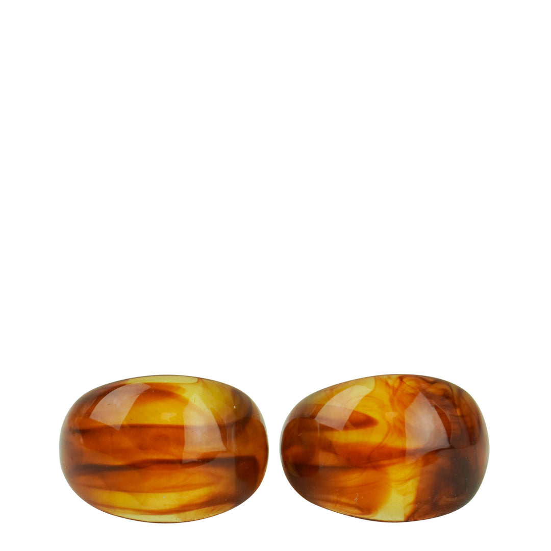 Shashi Stable Tort Hoop in Tortoise - Discounts on Shashi at UAL