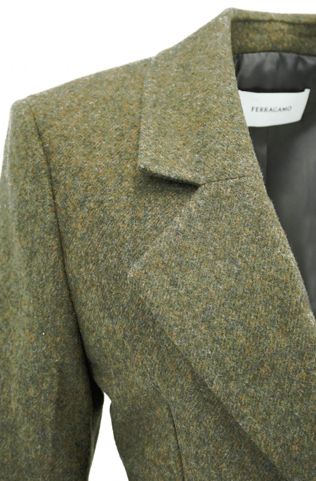 Ferragamo Wool Blazer in Uniform Green - Discounts on Salvatore Ferragamo at UAL